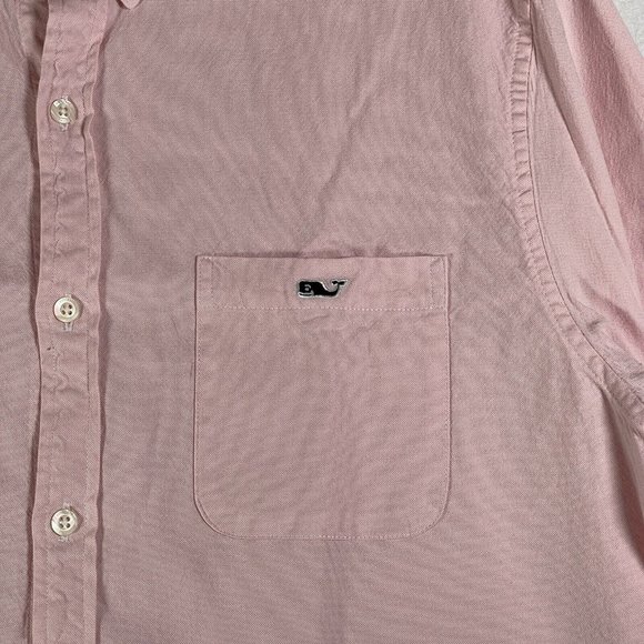 Vineyard Vines Mens Button Down Shirt Size L Pink Long Sleeve Slim Fit Tucker - Picture 5 of 9